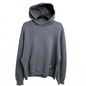 Vintage y2k blank essential Gray minimal Russell hoodie XL